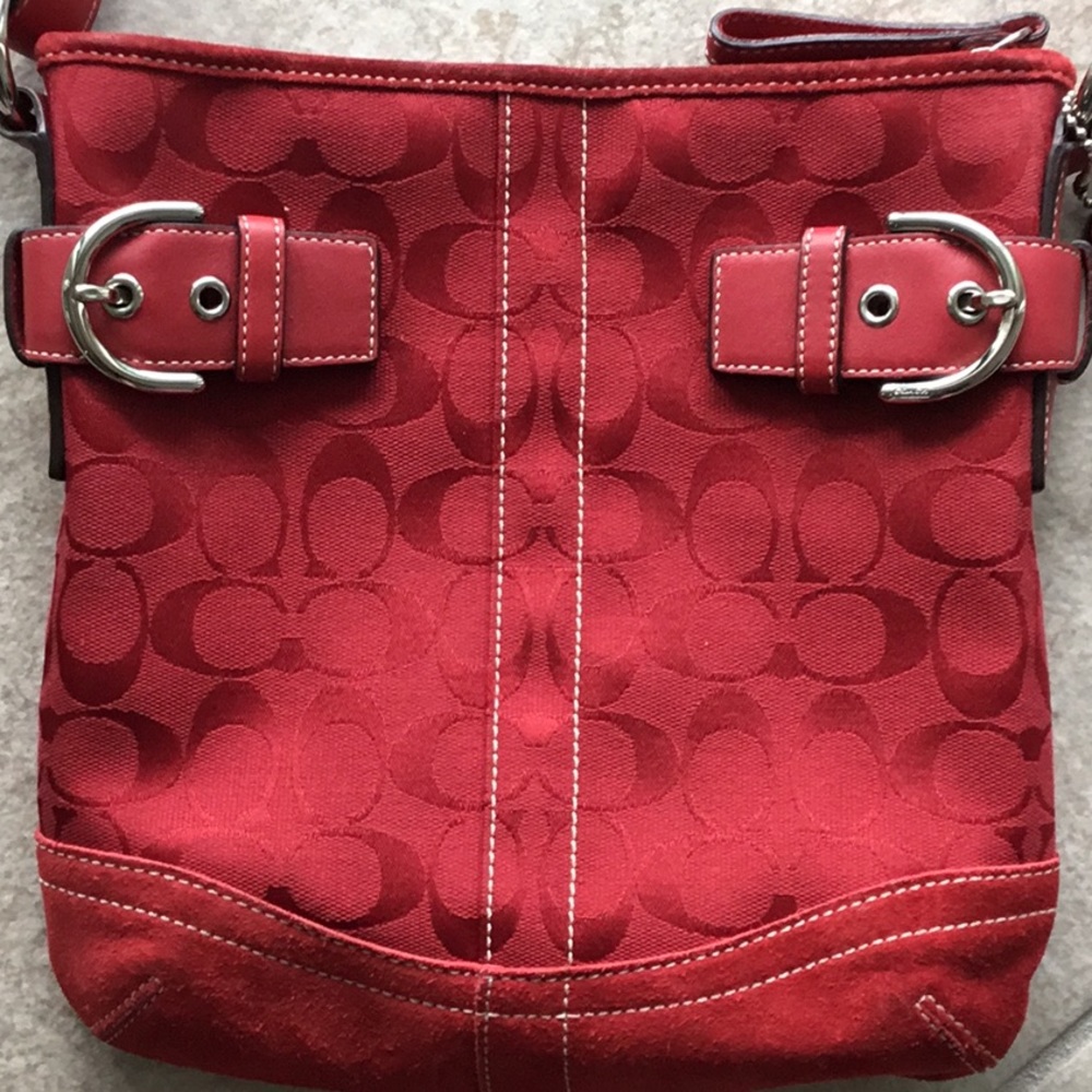 COACH Vintage Red Signature Handbag